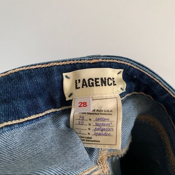 LAgence Skinny Jeans Stretch Denim Pants Size 28 Monique Ultra High Rise - Picture 6 of 12